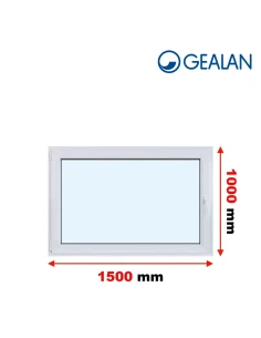 Kunststofffenster PVC Fenster 150x100 cm DREH/KIPP Gealan Linear