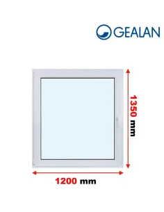 Kunststofffenster PVC Fenster 120x135 cm DREH/KIPP Gealan Linear