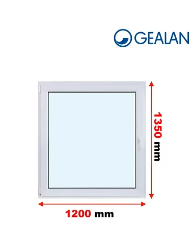 Kunststofffenster PVC Fenster 120x135 cm DREH/KIPP Gealan Linear