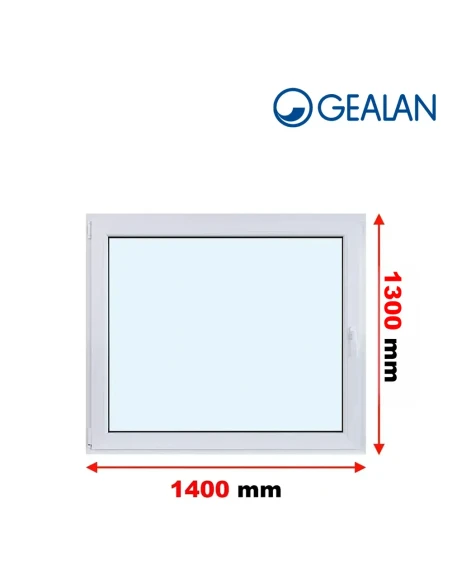 Kunststofffenster PVC Fenster 140x130 cm DREH/KIPP Gealan Linear