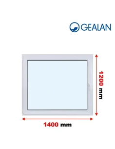 Kunststofffenster PVC Fenster 140x120 cm DREH/KIPP Gealan Linear