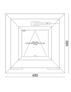 Kunststofffenster PVC Fenster 45x45 cm KIPP Veka Softline 82 MD 2