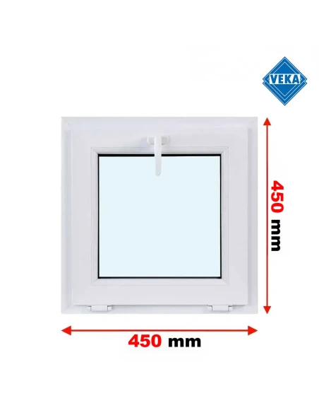 Kunststofffenster PVC Fenster 45x45 cm KIPP Veka Softline 82 MD