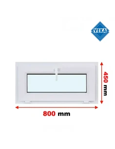 Kunststofffenster PVC Fenster 80x45 cm KIPP Veka Softline 82 MD