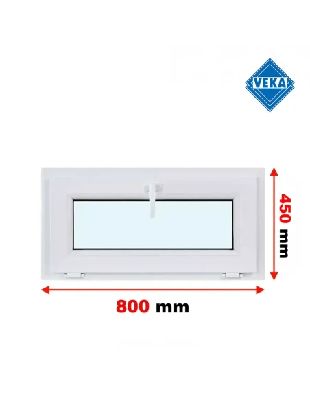 Kunststofffenster PVC Fenster 80x45 cm KIPP Veka Softline 82 MD