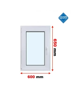 Kunststofffenster PVC Fenster 60x65 cm DREH/KIPP Veka Softline 82 MD