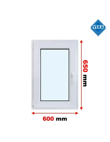 Kunststofffenster PVC Fenster 60x65 cm DREH/KIPP Veka Softline 82 MD