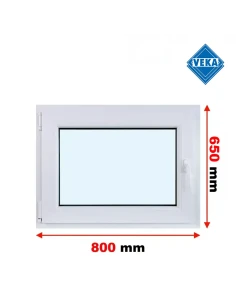 Kunststofffenster PVC Fenster 80x65 cm DREH/KIPP Veka Softline 82 MD