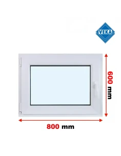 Kunststofffenster PVC Fenster 80x60 cm DREH/KIPP Veka Softline 82 MD