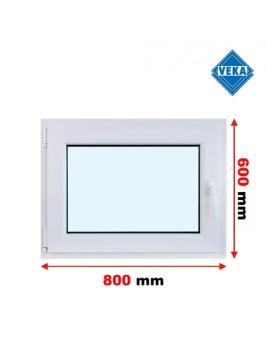 Kunststofffenster PVC Fenster 80x60 cm DREH/KIPP Veka Softline 82 MD