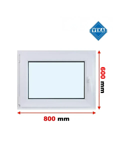 Kunststofffenster PVC Fenster 80x60 cm DREH/KIPP Veka Softline 82 MD