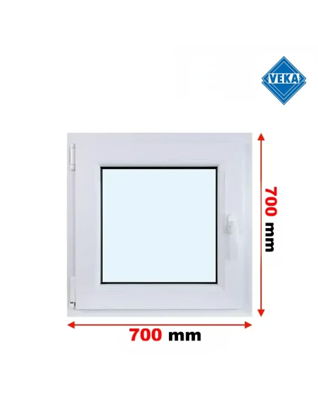 Kunststofffenster PVC Fenster 70x70 cm DREH/KIPP Veka Softline 82 MD