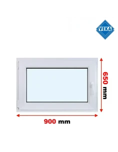 Kunststofffenster PVC Fenster 90x65 cm DREH/KIPP Veka Softline 82 MD