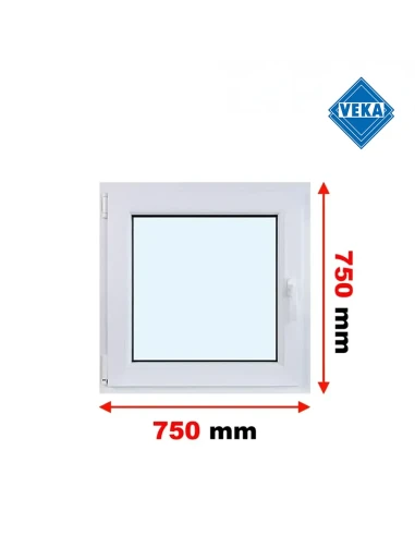 Kunststofffenster PVC Fenster 75x75 cm DREH/KIPP Veka Softline 82 MD