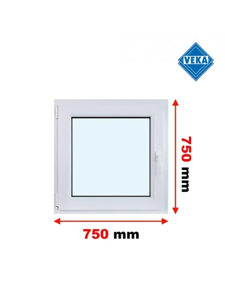 Kunststofffenster PVC Fenster 75x75 cm DREH/KIPP Veka Softline 82 MD