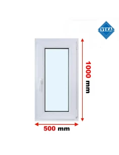 Kunststofffenster PVC Fenster 50x100 cm DREH/KIPP Veka Softline 82 MD