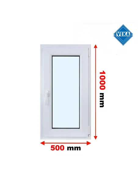 Kunststofffenster PVC Fenster 50x100 cm DREH/KIPP Veka Softline 82 MD