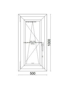 Kunststofffenster PVC Fenster 50x100 cm DREH/KIPP Veka Softline 82 MD 2