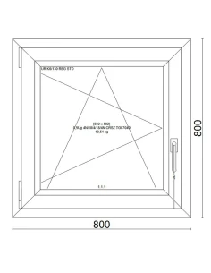 Kunststofffenster PVC Fenster 80x80 cm DREH/KIPP Veka Softline 82 MD 2