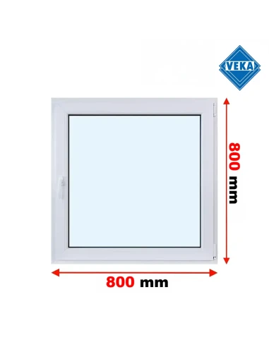 Kunststofffenster PVC Fenster 80x80 cm DREH/KIPP Veka Softline 82 MD