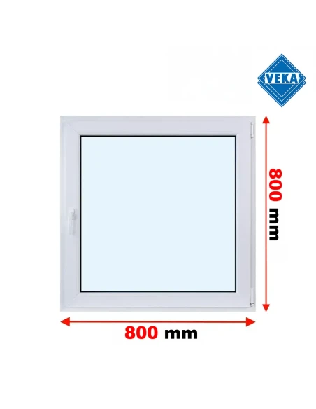 Kunststofffenster PVC Fenster 80x80 cm DREH/KIPP Veka Softline 82 MD