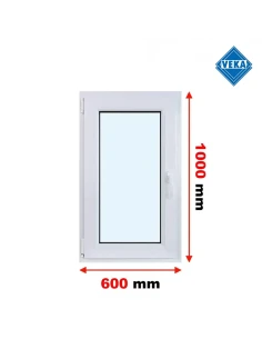 Kunststofffenster PVC Fenster 60x100 cm DREH/KIPP Veka Softline 82 MD