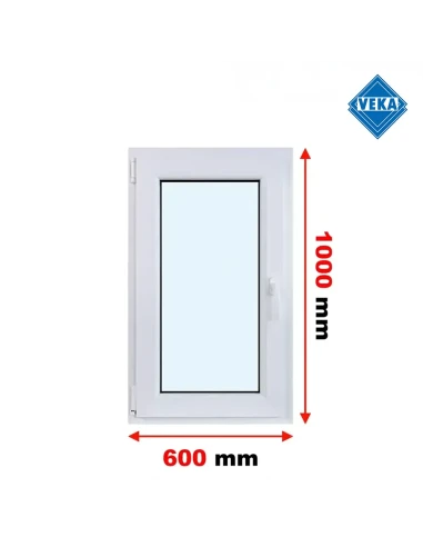 Kunststofffenster PVC Fenster 60x100 cm DREH/KIPP Veka Softline 82 MD