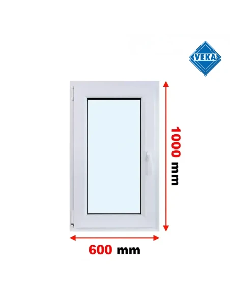 Kunststofffenster PVC Fenster 60x100 cm DREH/KIPP Veka Softline 82 MD