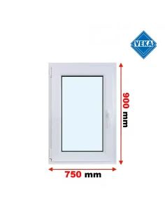 Kunststofffenster PVC Fenster 75x90 cm DREH/KIPP Veka Softline 82 MD