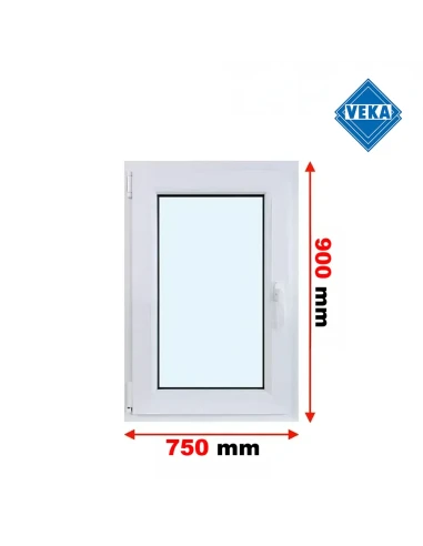 Kunststofffenster PVC Fenster 75x90 cm DREH/KIPP Veka Softline 82 MD