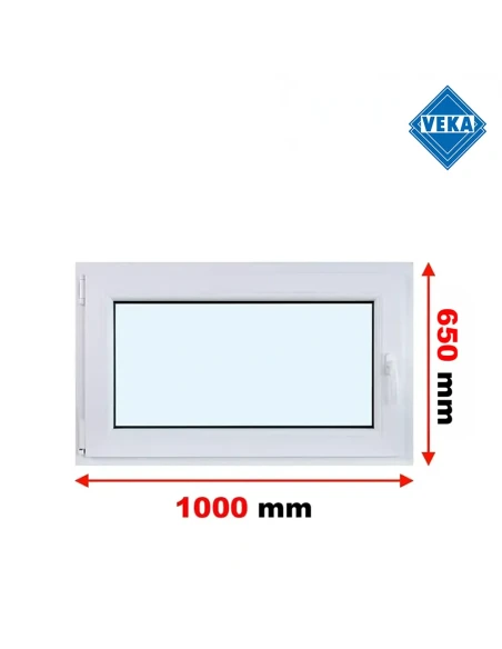Kunststofffenster PVC Fenster 100x65 cm DREH/KIPP Veka Softline 82 MD