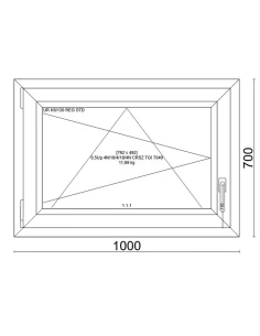 Kunststofffenster PVC Fenster 100x70 cm DREH/KIPP Veka Softline 82 MD 2