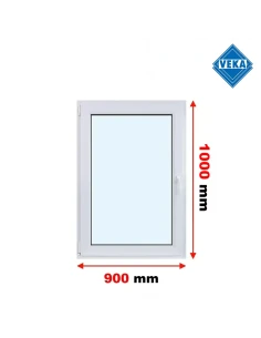 Kunststofffenster PVC Fenster 90x100 cm DREH/KIPP Veka Softline 82 MD