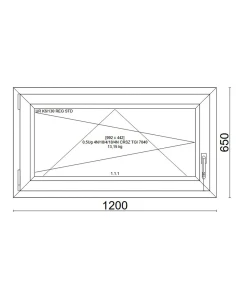 Kunststofffenster PVC Fenster 120x65 cm DREH/KIPP Veka Softline 82 MD 2