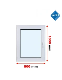 Kunststofffenster PVC Fenster 80x100 cm DREH/KIPP Veka Softline 82 MD