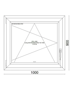 Kunststofffenster PVC Fenster 100x90 cm DREH/KIPP Veka Softline 82 MD 2