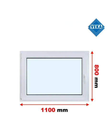 Kunststofffenster PVC Fenster 110x80 cm DREH/KIPP Veka Softline 82 MD