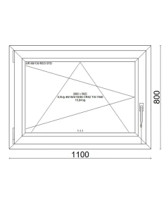 Kunststofffenster PVC Fenster 110x80 cm DREH/KIPP Veka Softline 82 MD 2