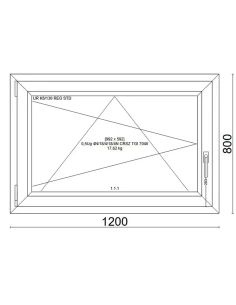 Kunststofffenster PVC Fenster 120x80 cm DREH/KIPP Veka Softline 82 MD 2