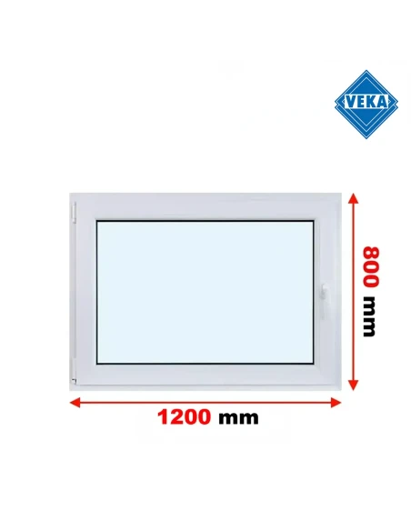 Kunststofffenster PVC Fenster 120x80 cm DREH/KIPP Veka Softline 82 MD