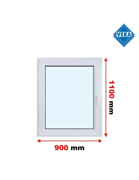 Kunststofffenster PVC Fenster 90x110 cm DREH/KIPP Veka Softline 82 MD