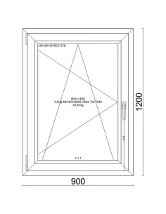 Kunststofffenster PVC Fenster 90x120 cm DREH/KIPP Veka Softline 82 MD 2
