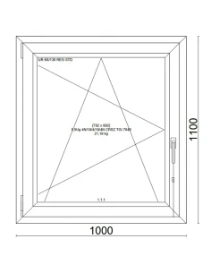 Kunststofffenster PVC Fenster 100x110 cm DREH/KIPP Veka Softline 82 MD 2