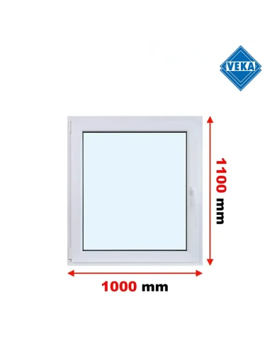 Kunststofffenster PVC Fenster 100x110 cm DREH/KIPP Veka Softline 82 MD