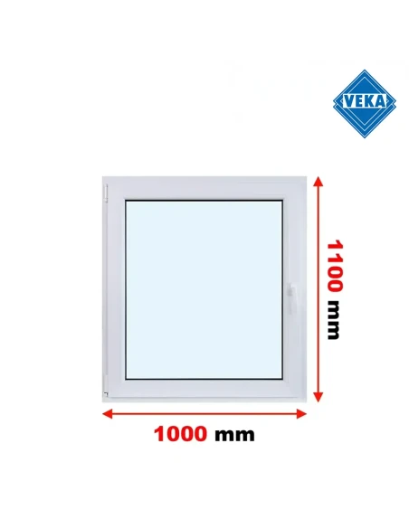 Kunststofffenster PVC Fenster 100x110 cm DREH/KIPP Veka Softline 82 MD
