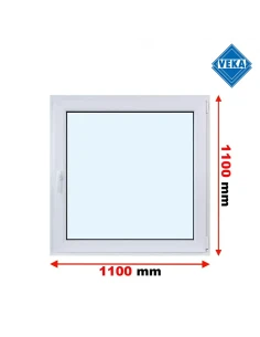 Kunststofffenster PVC Fenster 110x110 cm DREH/KIPP Veka Softline 82 MD