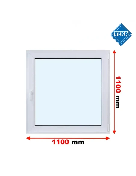 Kunststofffenster PVC Fenster 110x110 cm DREH/KIPP Veka Softline 82 MD