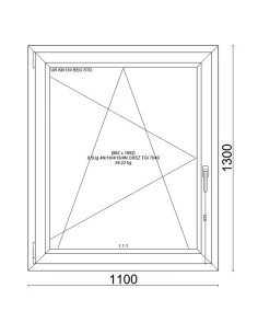 Kunststofffenster PVC Fenster 110x130 cm DREH/KIPP Veka Softline 82 MD 2