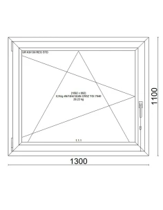 Kunststofffenster PVC Fenster 130x110 cm DREH/KIPP Veka Softline 82 MD 2