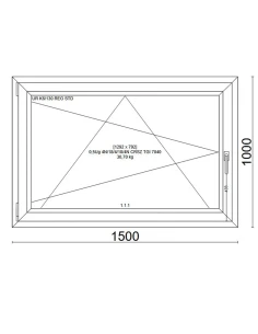 Kunststofffenster PVC Fenster 150x100 cm DREH/KIPP Veka Softline 82 MD 2